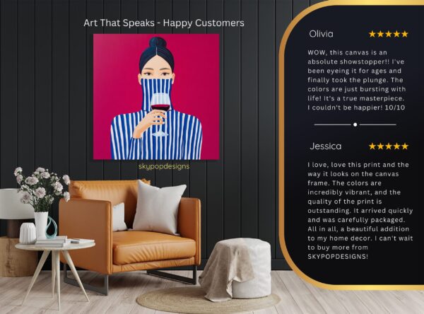 Stylish Wine Tasting Art