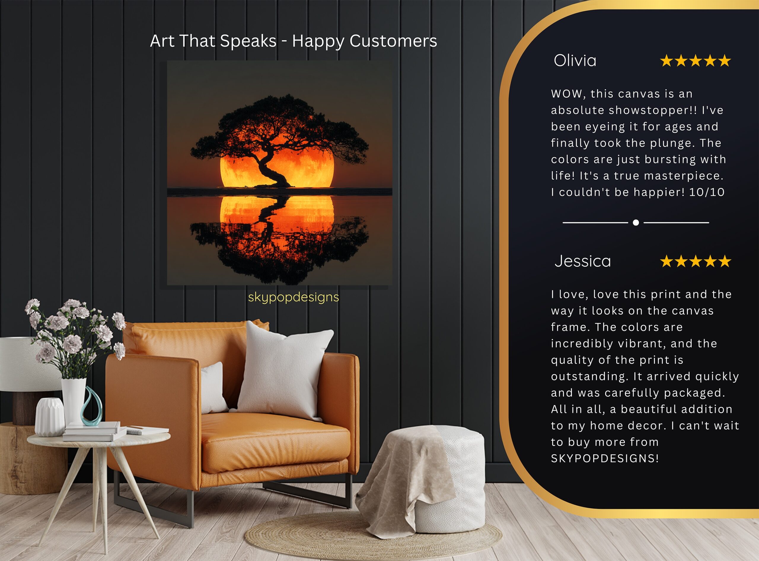8.jpg Sunset Tree Reflection Art