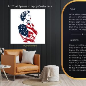 American Flag Pin-up Art