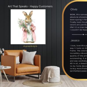Bunny Flower Bouquet Art