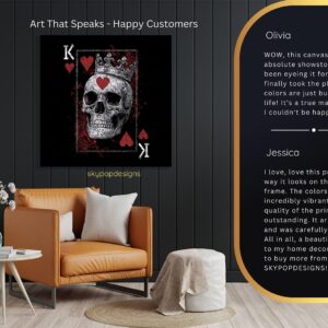 King of Hearts Skull Art