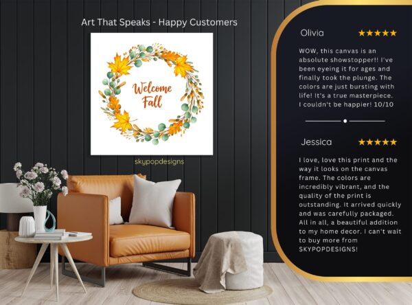 Autumn Wreath Welcome Art