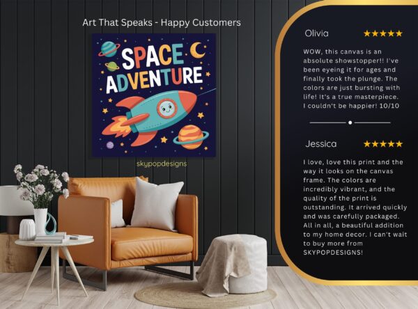 Space Adventure Rocket Art