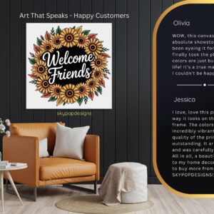Sunflower Welcome Sign Art