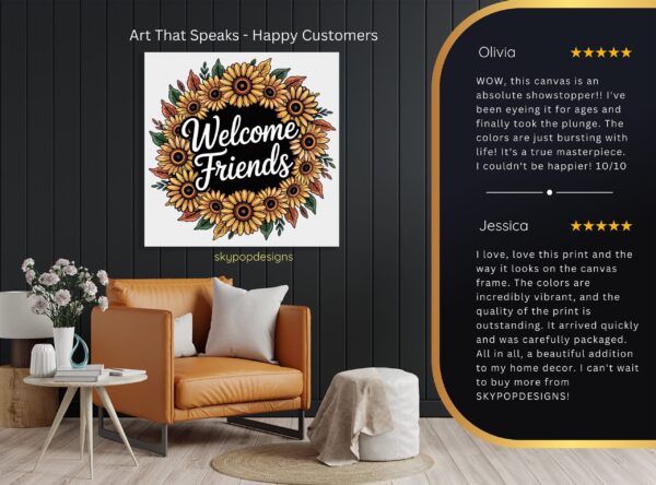 Sunflower Welcome Sign Art