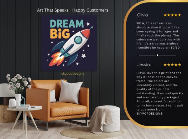 Dream Big Rocket Art