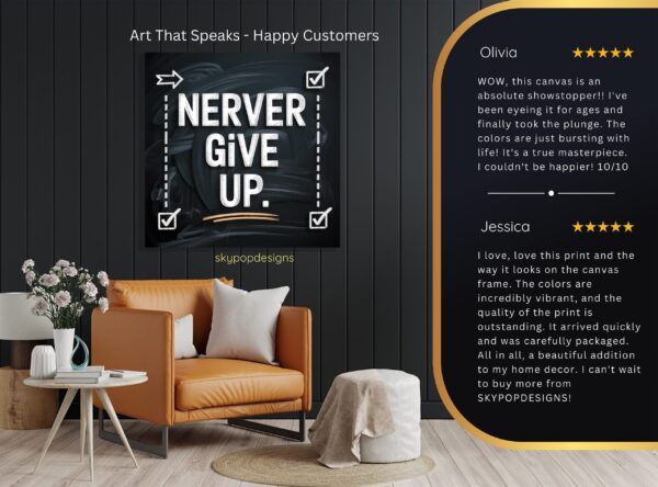 Never Give Up Art