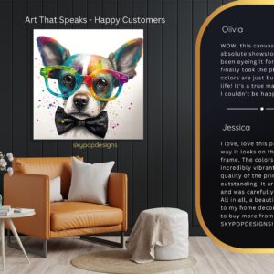 Dog With Glasses Art