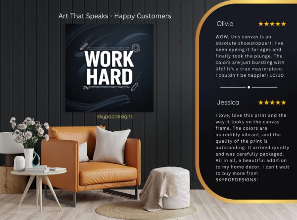 Motivational Work Hard Art