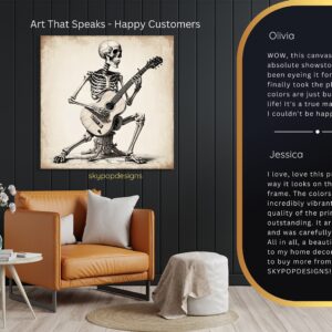 Skeleton Guitarist Art