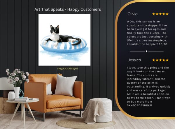 Cat on Float Art