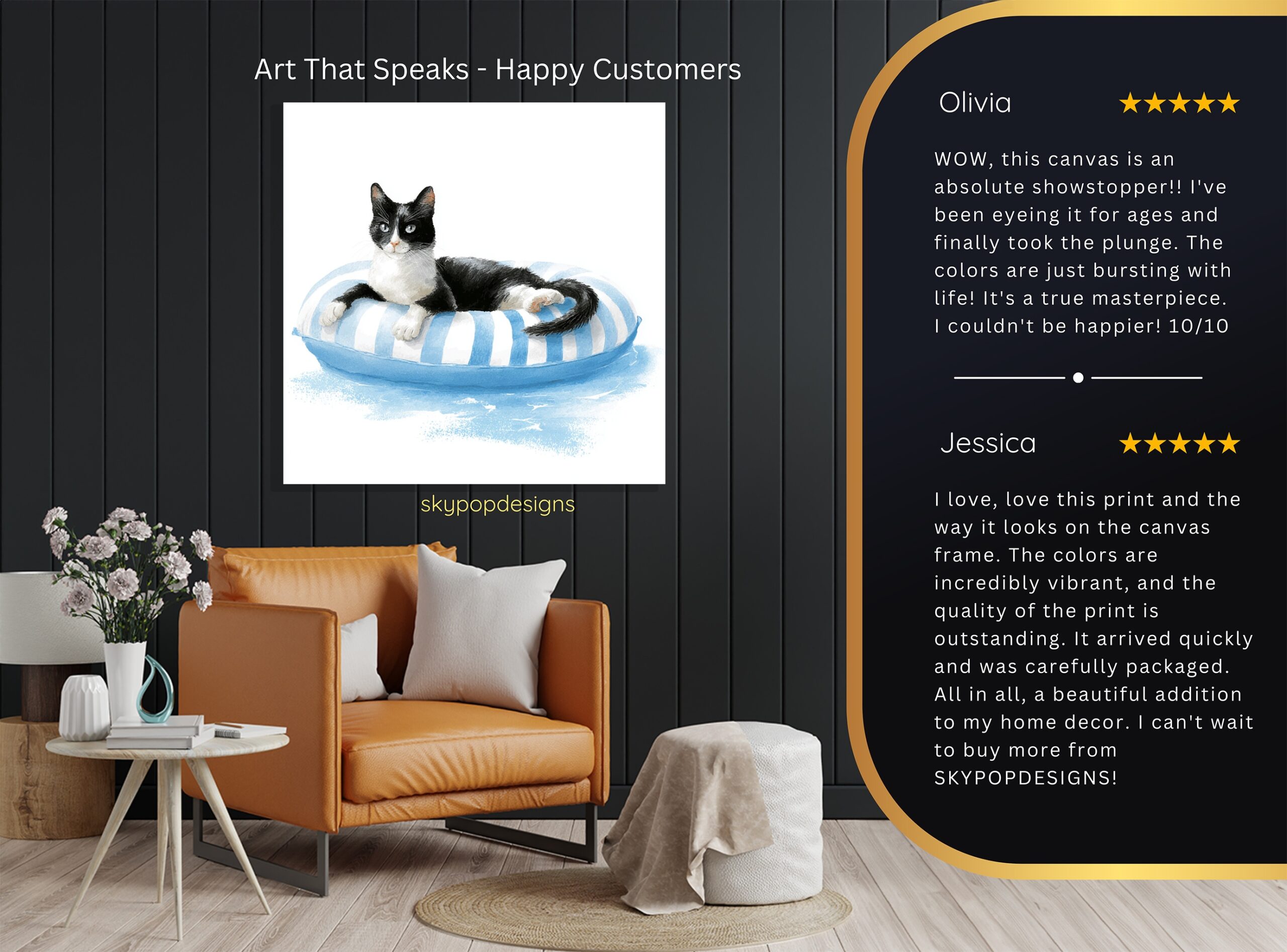 8.jpg Cat on Float Art