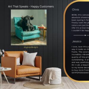 Cow Armchair Art
