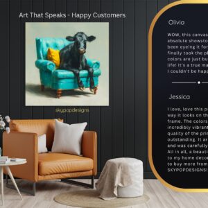 Cow on Couch Art