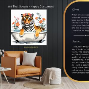 Tiger Bath Time Art