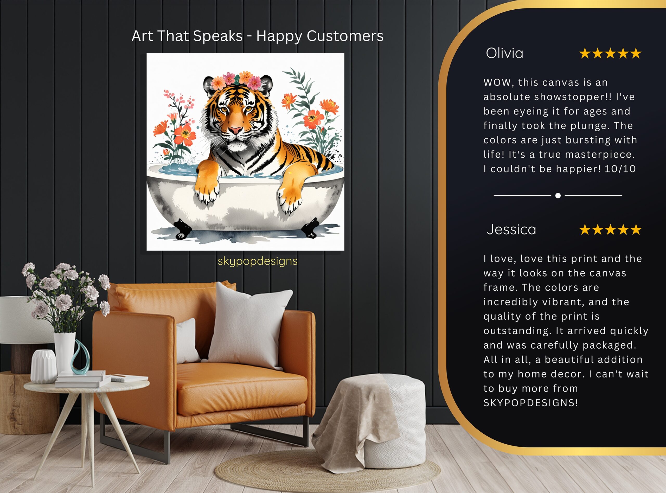 8.jpg Tiger Bath Time Art