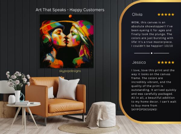 Colorful Kiss Art