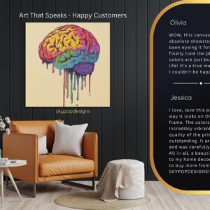 Colorful Brain Drip Art