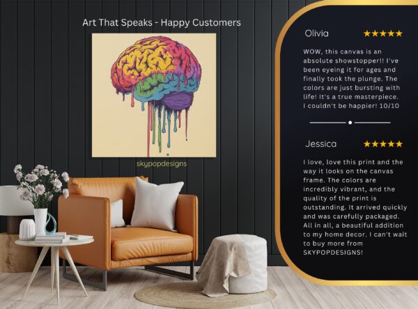 Colorful Brain Drip Art