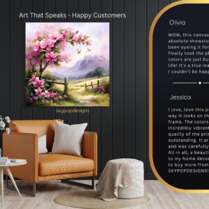 Cherry Blossom Bird Art