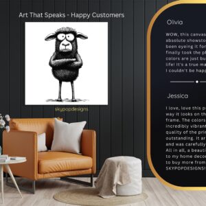 Grumpy Sheep Art