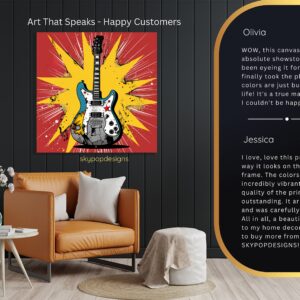 Electric Guitar Explosion Art