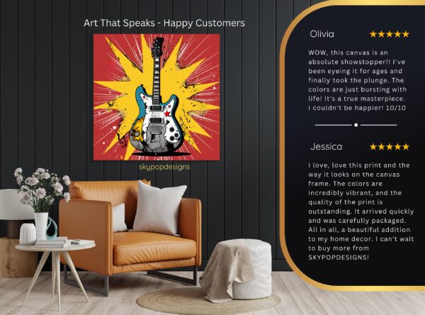 Electric Guitar Explosion Art