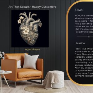 Blooming Heart Anatomy Art