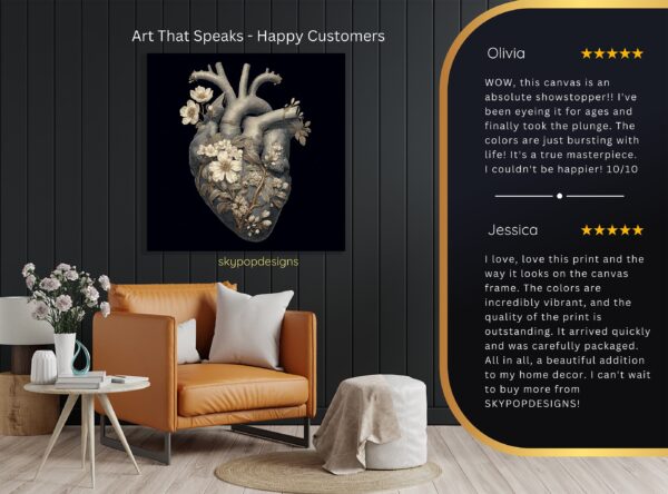 Blooming Heart Anatomy Art