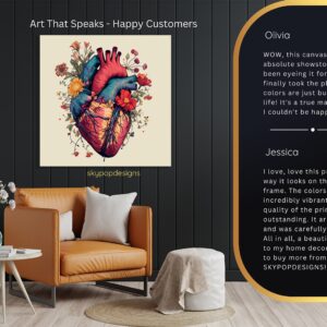 Blooming Heart Anatomy Art