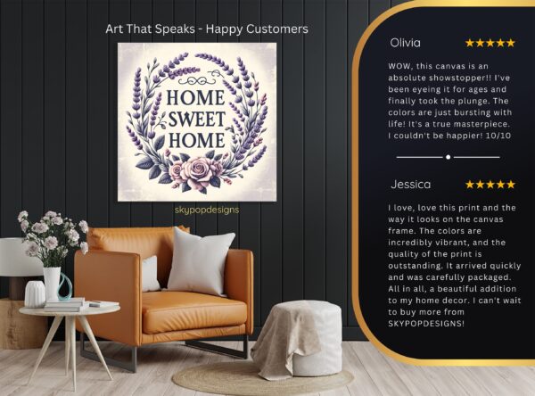 Lavender Home Sweet Home Art