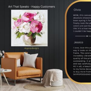 Pink Peony Bouquet Art