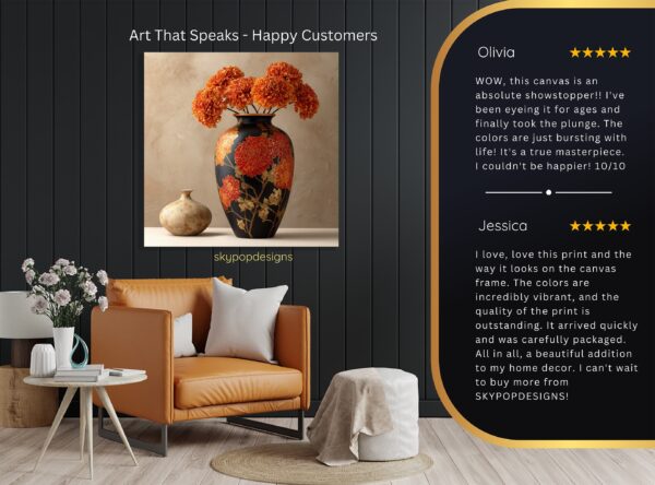 Marigold Vase Art