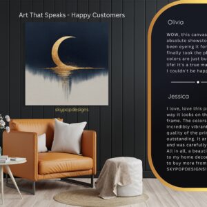 Crescent Moon Reflection Art