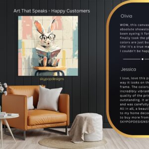 Bunny Reading Art