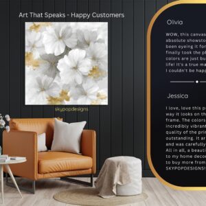 Elegant White Blossoms Art