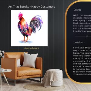 Colorful Rooster Art