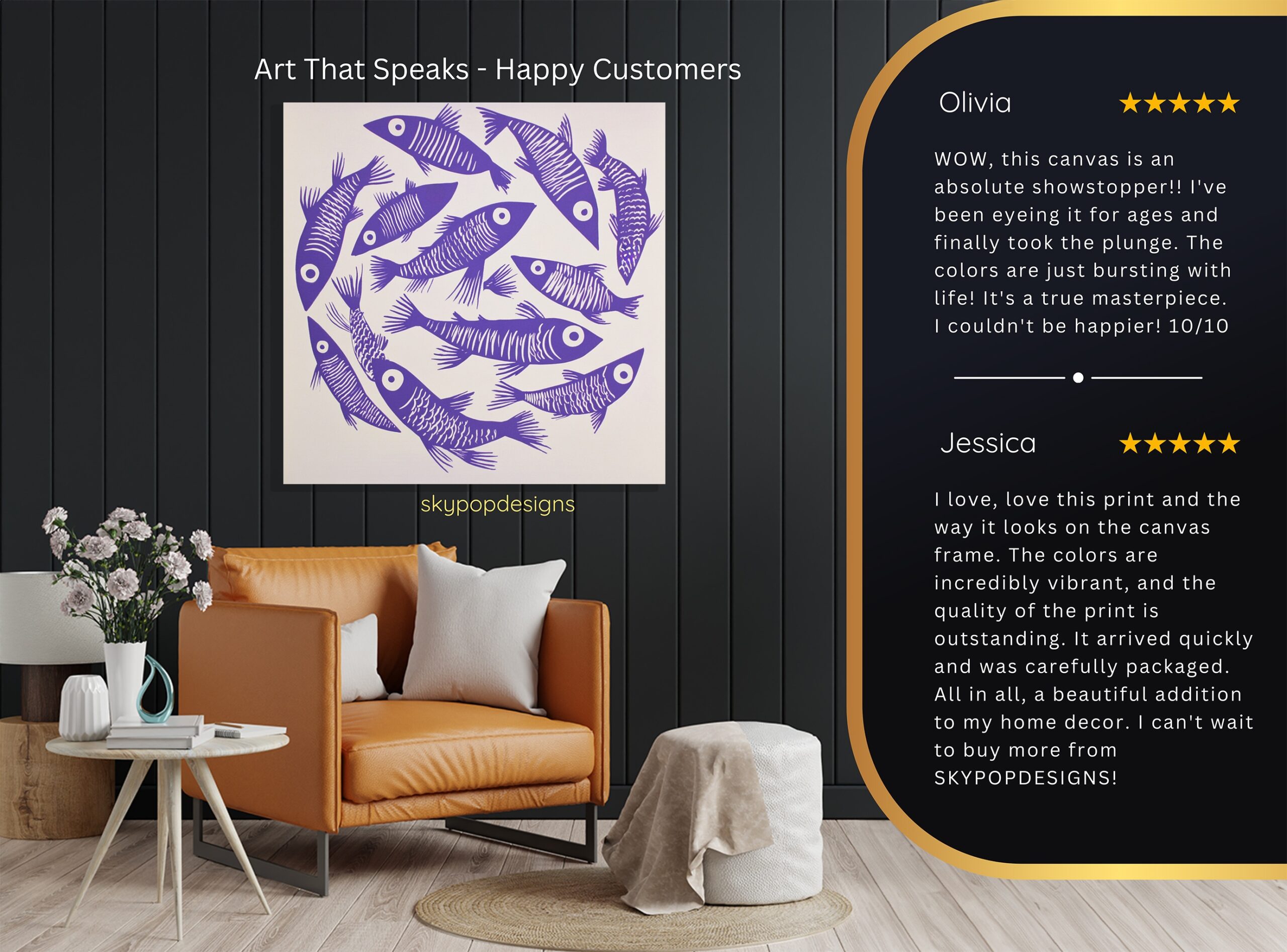 8.jpg Purple Fish Art