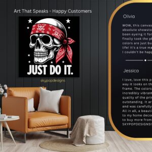 Motivational Pirate Skull Art