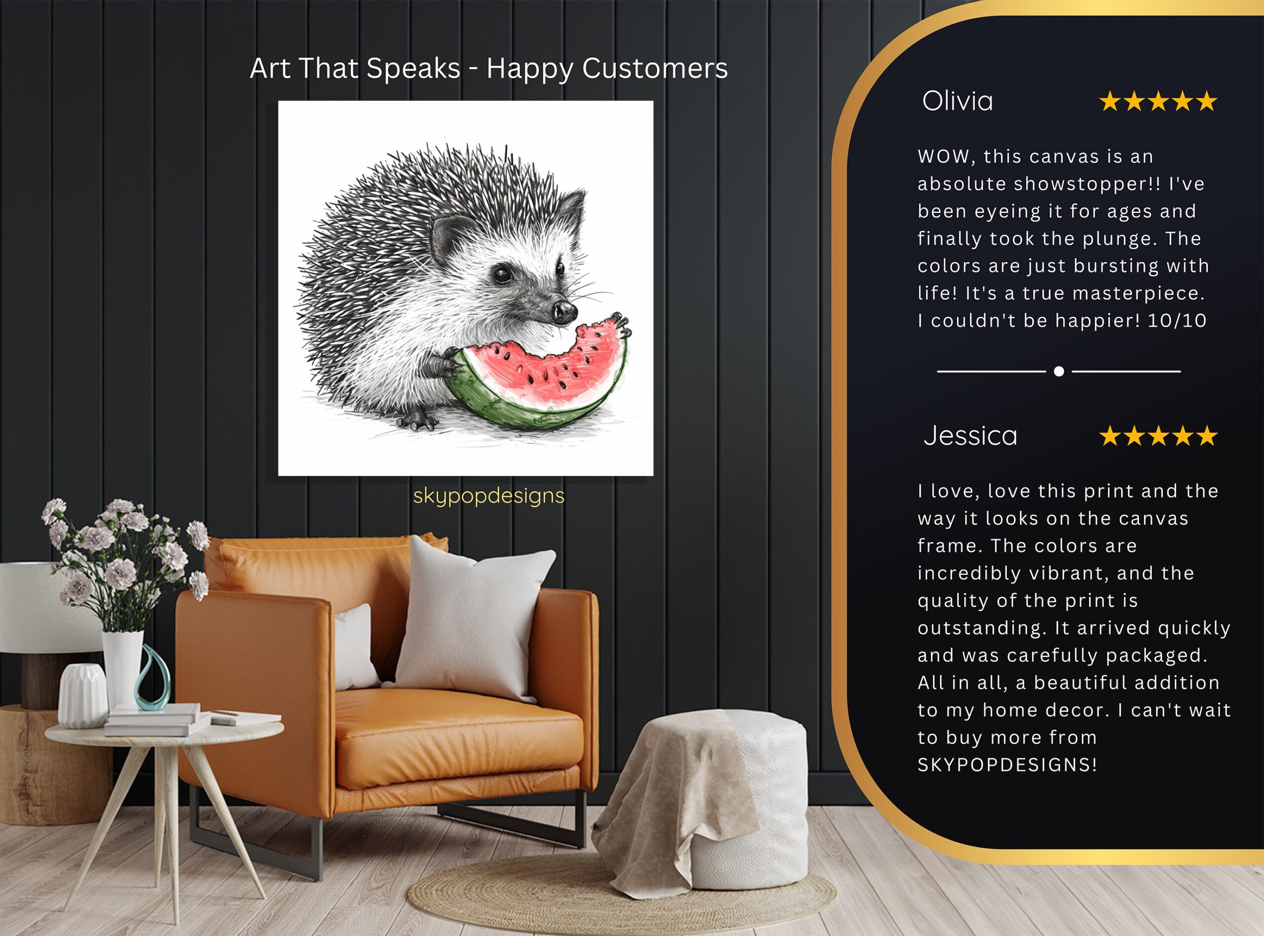8.jpg Hedgehog Wall Art