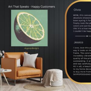 Retro Lime Slice Art