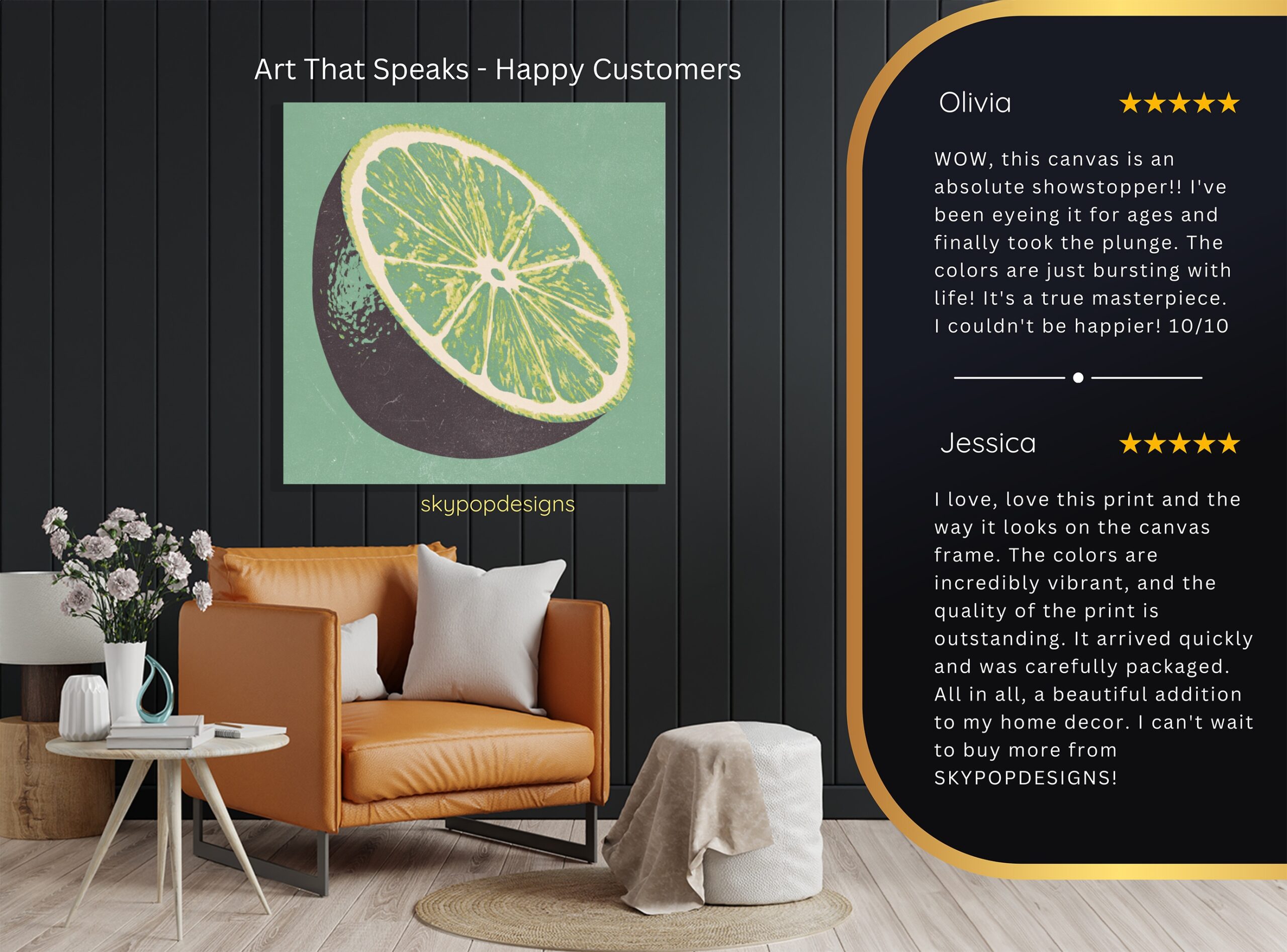 8.jpg Retro Lime Slice Art