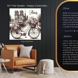 Vintage Paris Bicycle Art