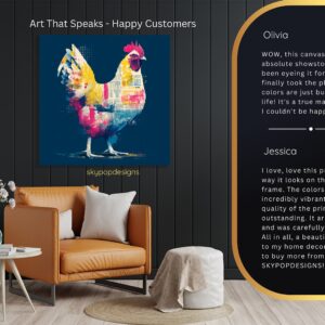 Colorful Rooster Art