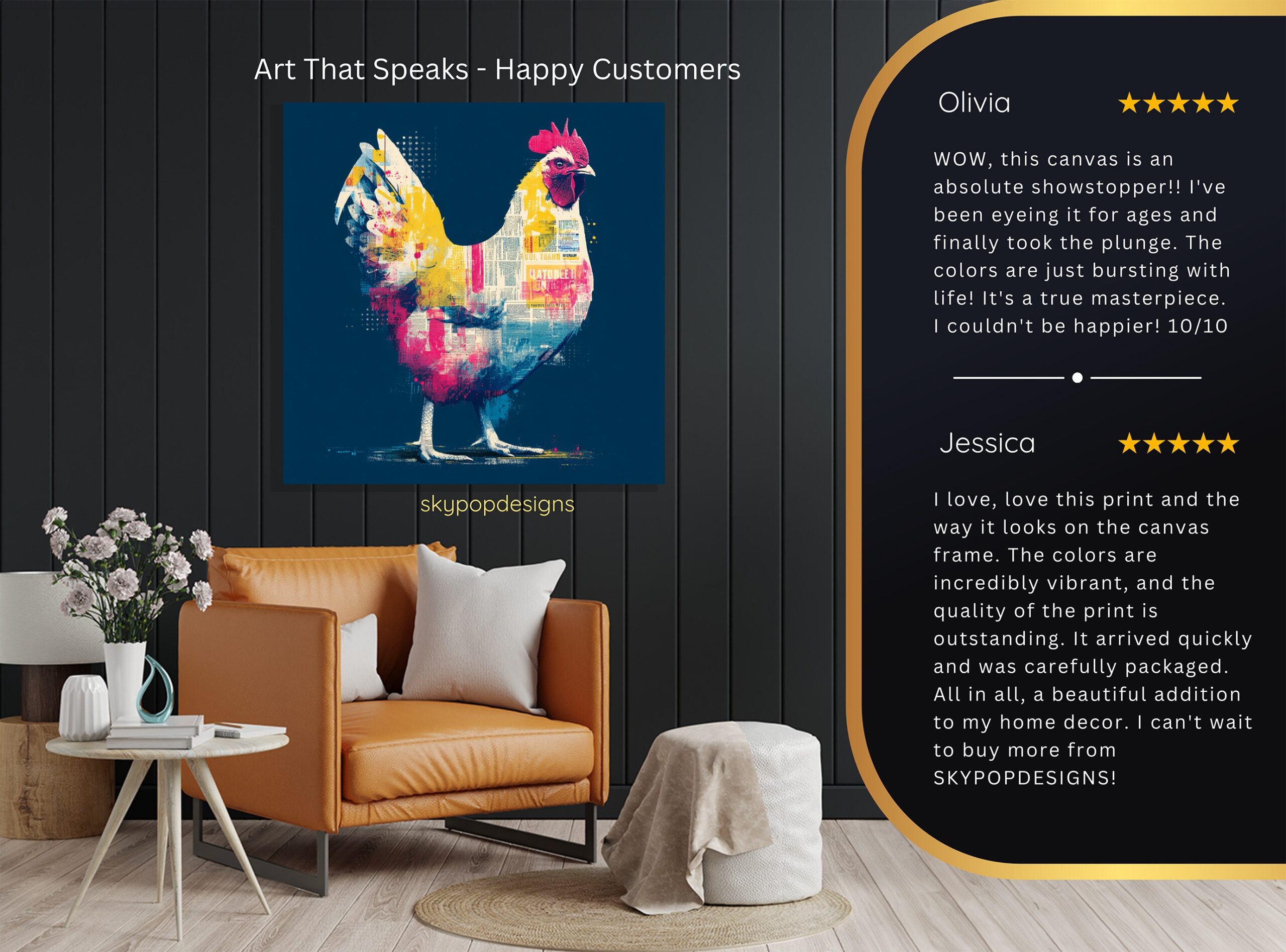 8.jpg Colorful Rooster Art