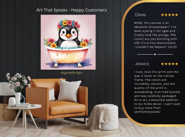 Penguin Bath Art