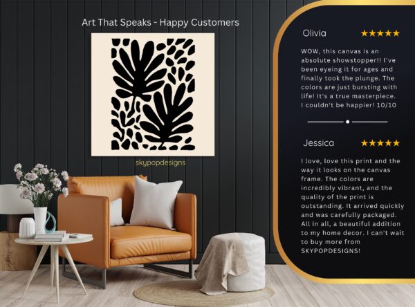 Modern Leaf Silhouette Art