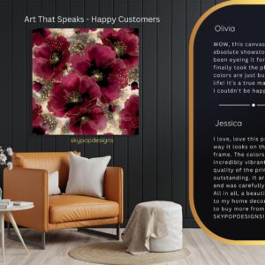 Burgundy Blossom Art