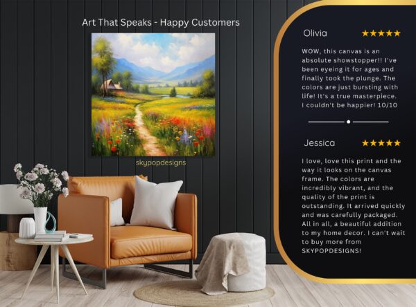 Mountain Valley Flower Path Art