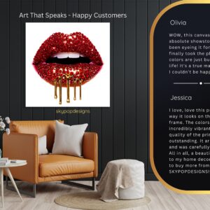 Glamorous Red Lips Art